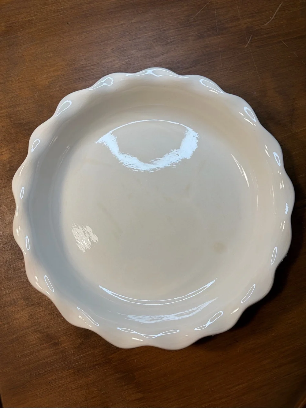 Ceramic Pie Holder/Keeper w/Lattice-Topped Lid Holds 8